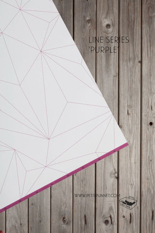 Line Series Wrapping Paper 'Purple' - Pack of 2
