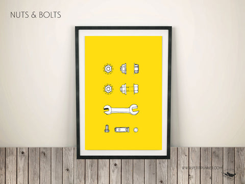 Petit Punnet 'Nuts and Bolts'Poster