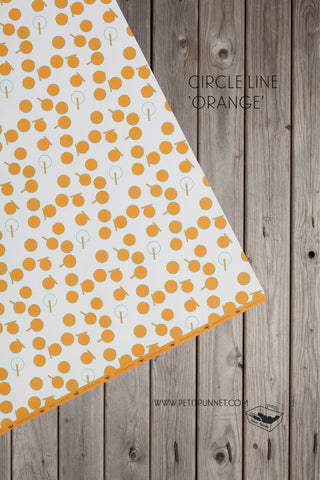 Circle Line 'Orange' Wrapping Paper - Pack of 2