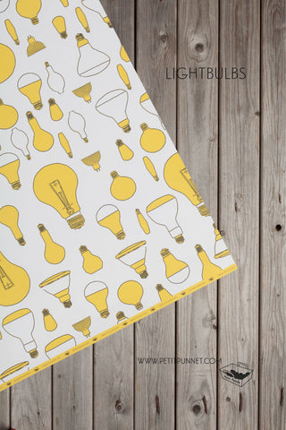 Graphic Series Wrapping Paper 'Lightbulbs' - Pack of 2