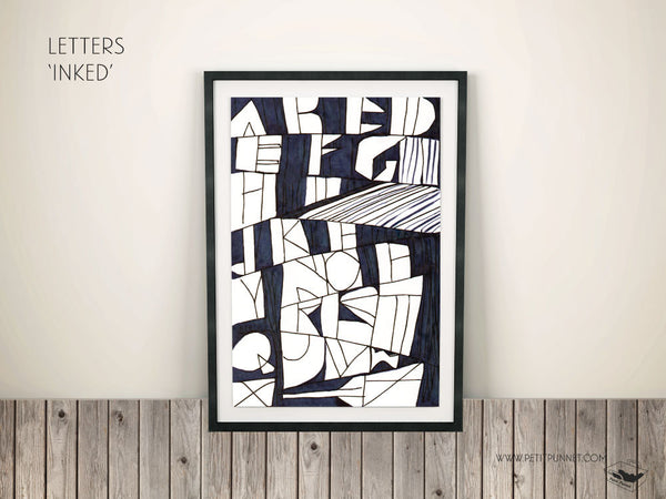 Petit Punnet 'Letters Inked' Poster