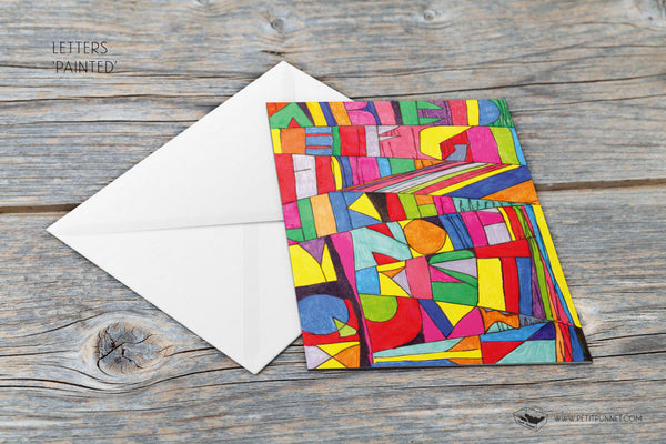 Letters 'Painted' Card